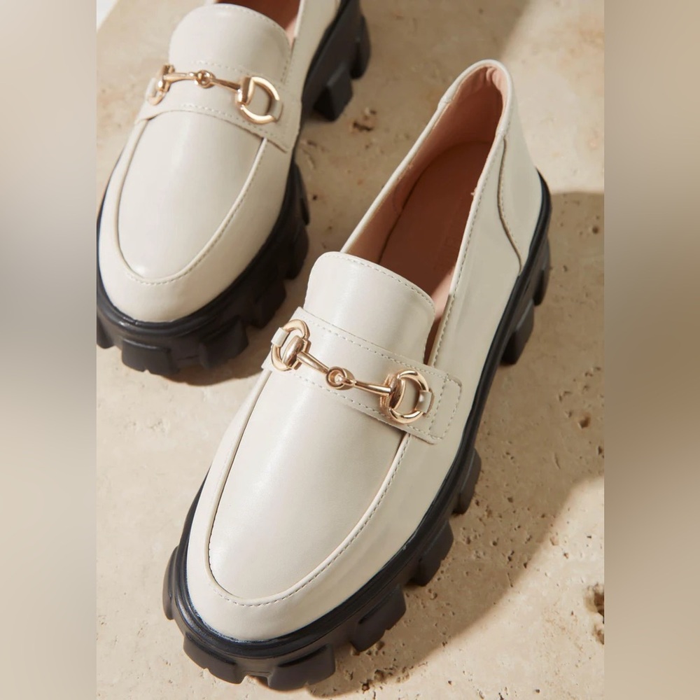 Peppermayo Cult Avenue - Brigitta Loafer - Bone size 6.5